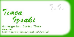 timea izsaki business card