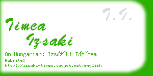 timea izsaki business card